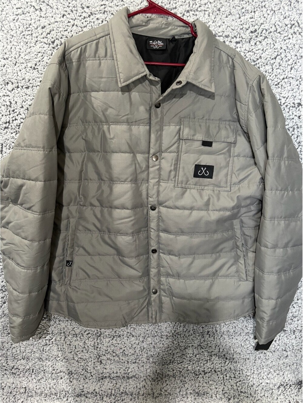 Salt Life Sparehead Quilted Collared Jacket Men's Size 2XL Gray - NWT $100 MSRP